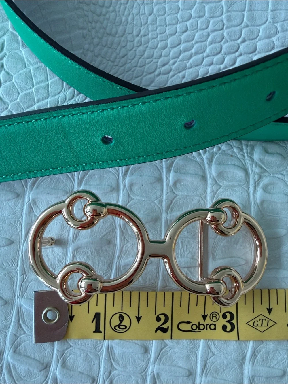 Hermes Reversible belt green/purple with rose gold buckle Size 75, pristine.